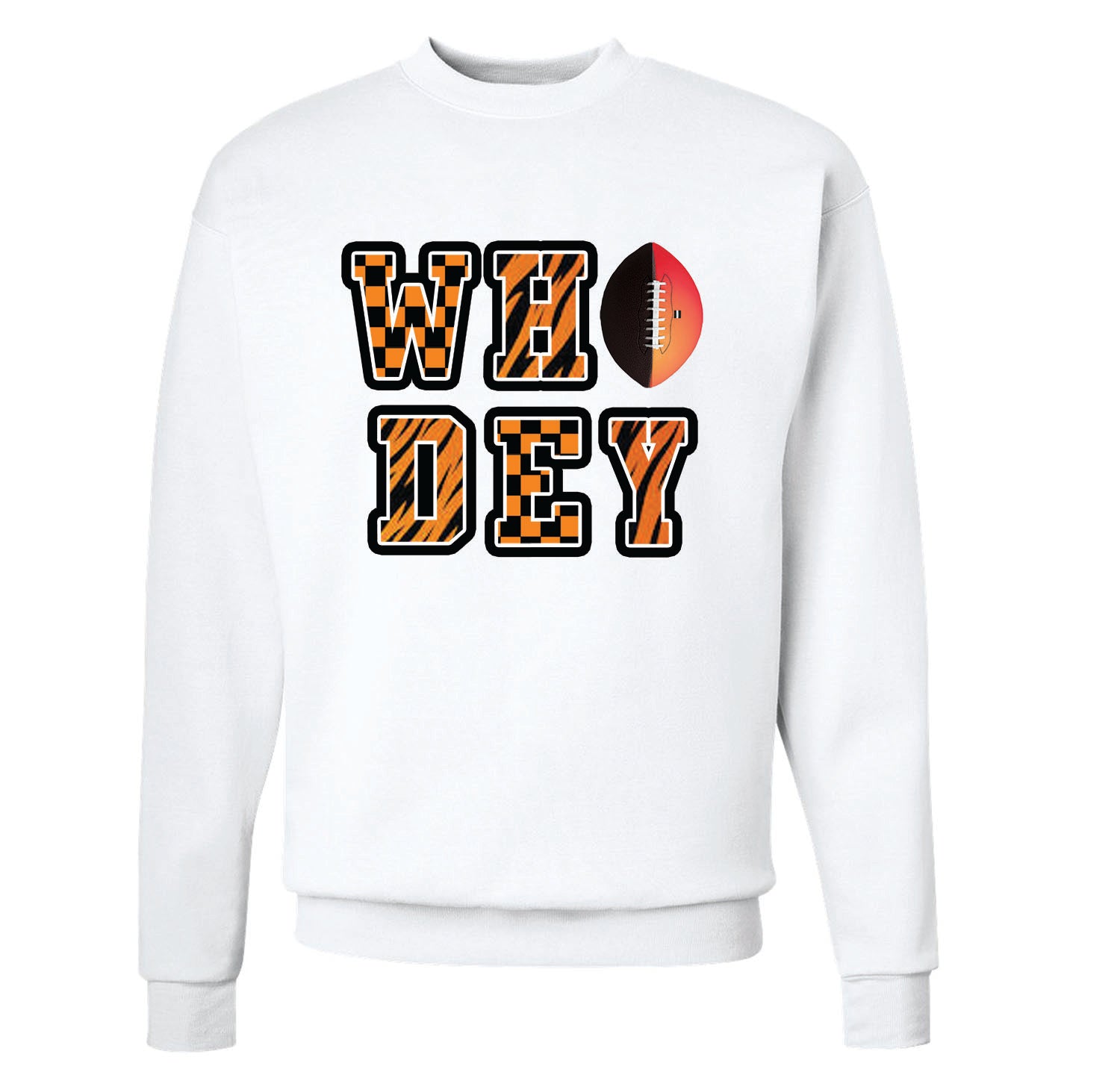 TheDesignChambersBoutique Cincinnati Bengals Inspired Who Dey Tee or Crewneck Sweatshirt XL / Tee