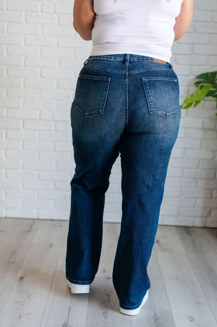 Muriel Mid Rise Control Top Classic Straight Jeans - TheDesignChambersBoutique