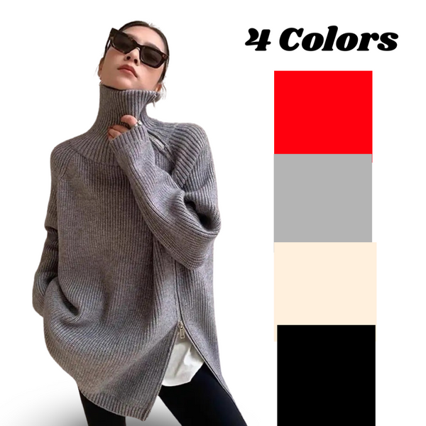 Chunky Zipper Sweater in 4 Colors