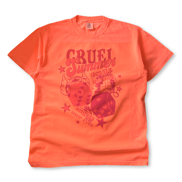 Cruel Summer Comfort Colors Neon Peach & Magenta Graphic Tee