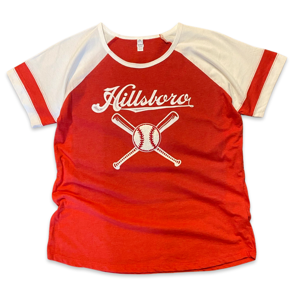 Hillsboro Indians baseball tee with chenille patch