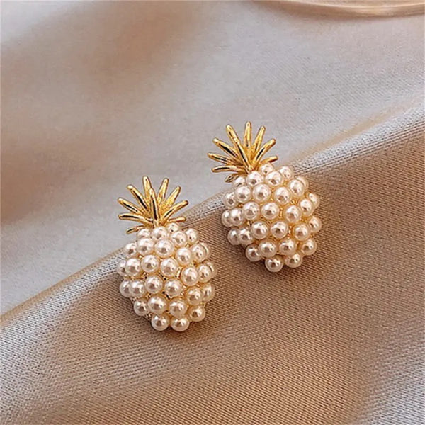 Pearl Pineapple Earrings