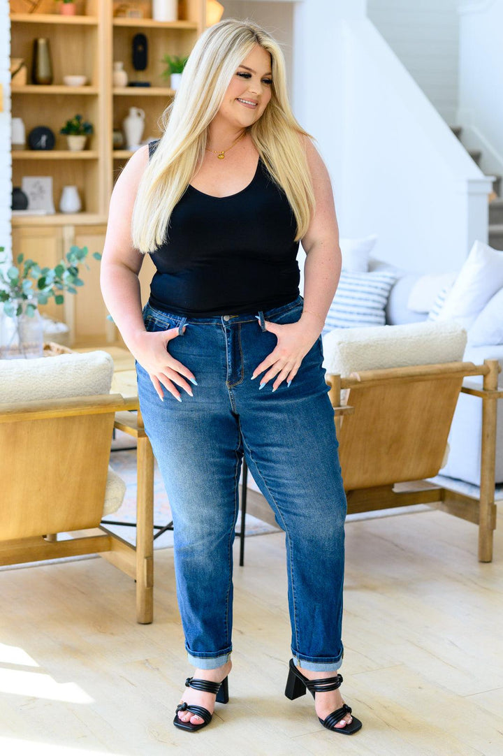 Downtown High Rise Boyfriend Jeans - TheDesignChambersBoutique