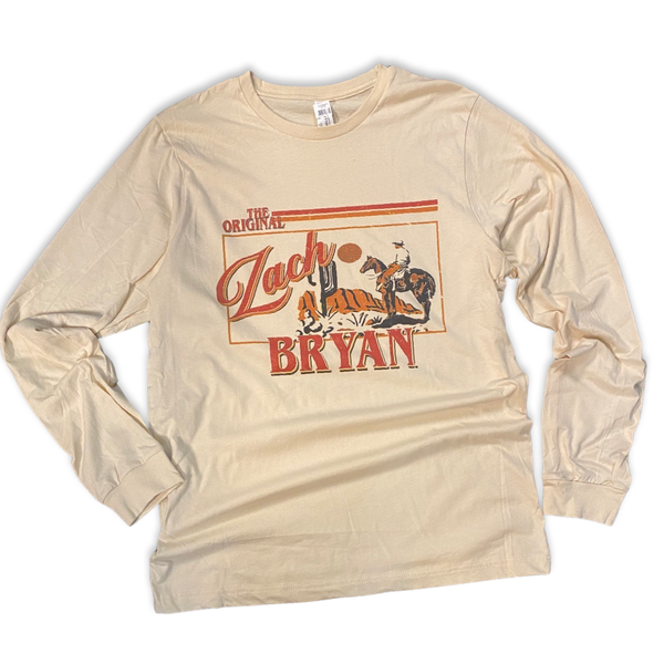 The Original Zach Bryan long sleeve tee in cream