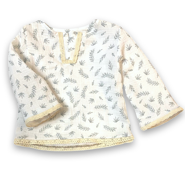 Muslin Gauze Boho Branches Top for Baby Girl