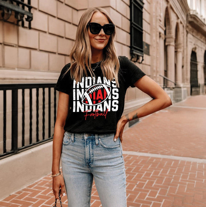 Hillsboro Indians Indians Indians! Football Tee FOR YOUTH OR ADULT - TheDesignChambersBoutique