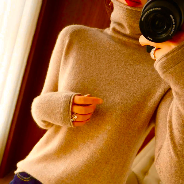 Cashmere Softness Turtleneck Sweater