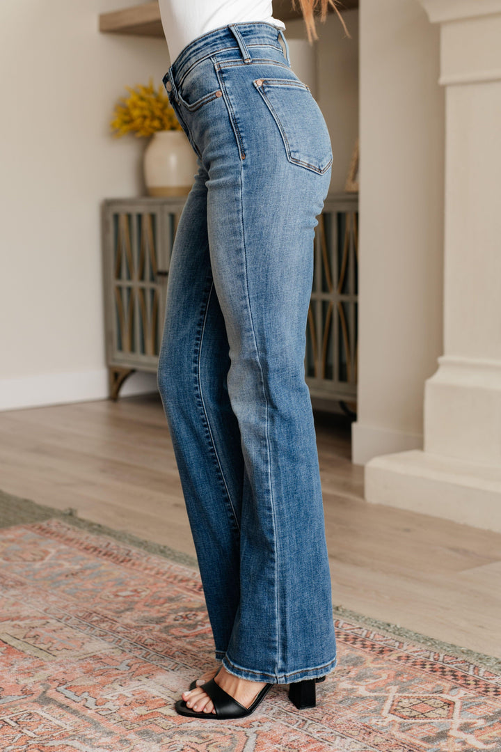 Genevieve Mid Rise Vintage Bootcut Jeans - TheDesignChambersBoutique