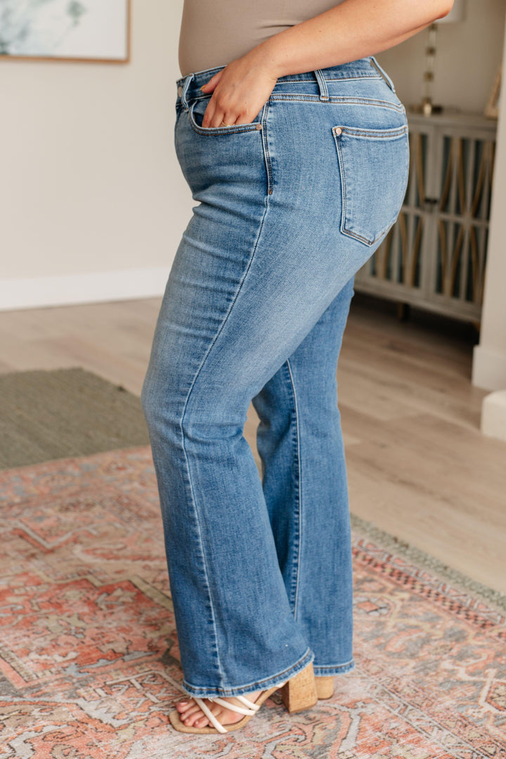 Genevieve Mid Rise Vintage Bootcut Jeans - TheDesignChambersBoutique