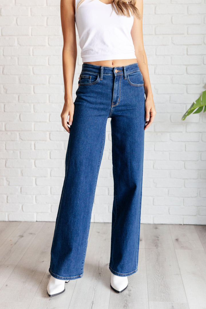 Hazel High Rise Vintage Wide Leg Jeans - TheDesignChambersBoutique