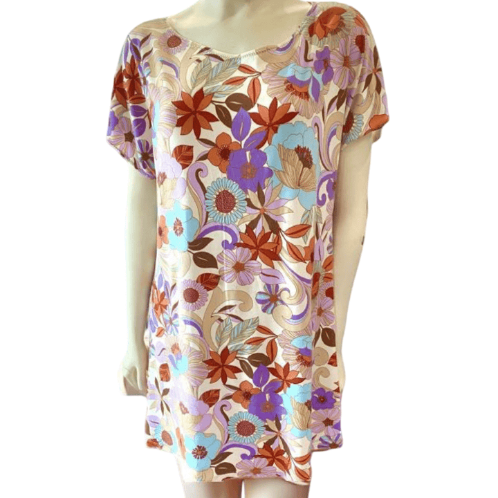 Groovy Floral Easy Peasy Dress - TheDesignChambersBoutique