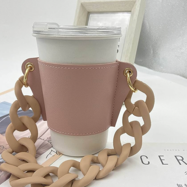 On The Go Coffee Tote with Chunky Matte Chain Strap