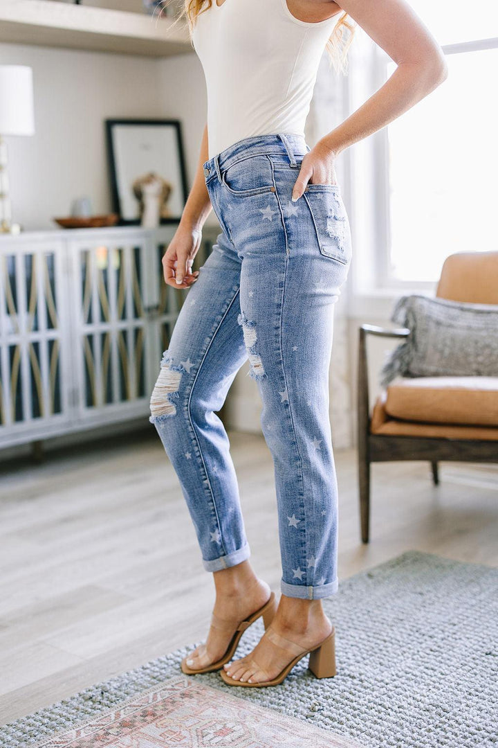 Juliet Star Crossed Boyfriend Jeans - TheDesignChambersBoutique