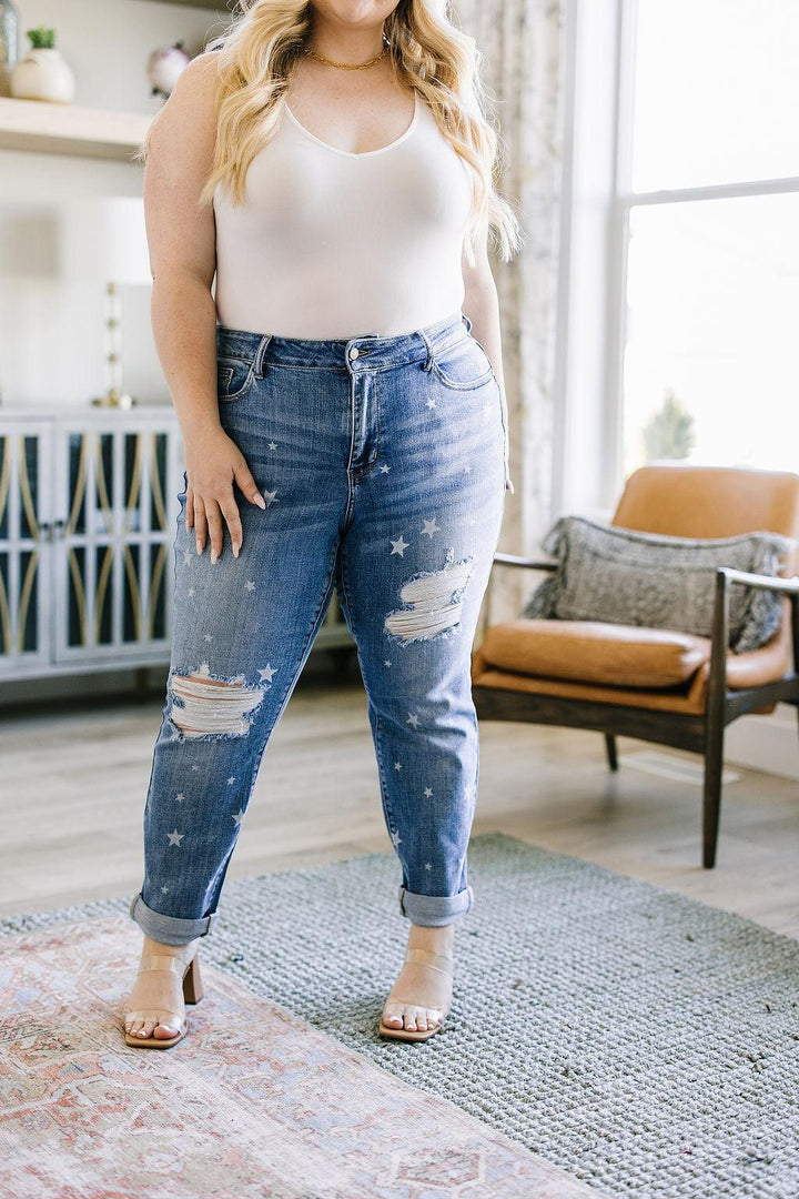 Juliet Star Crossed Boyfriend Jeans - TheDesignChambersBoutique