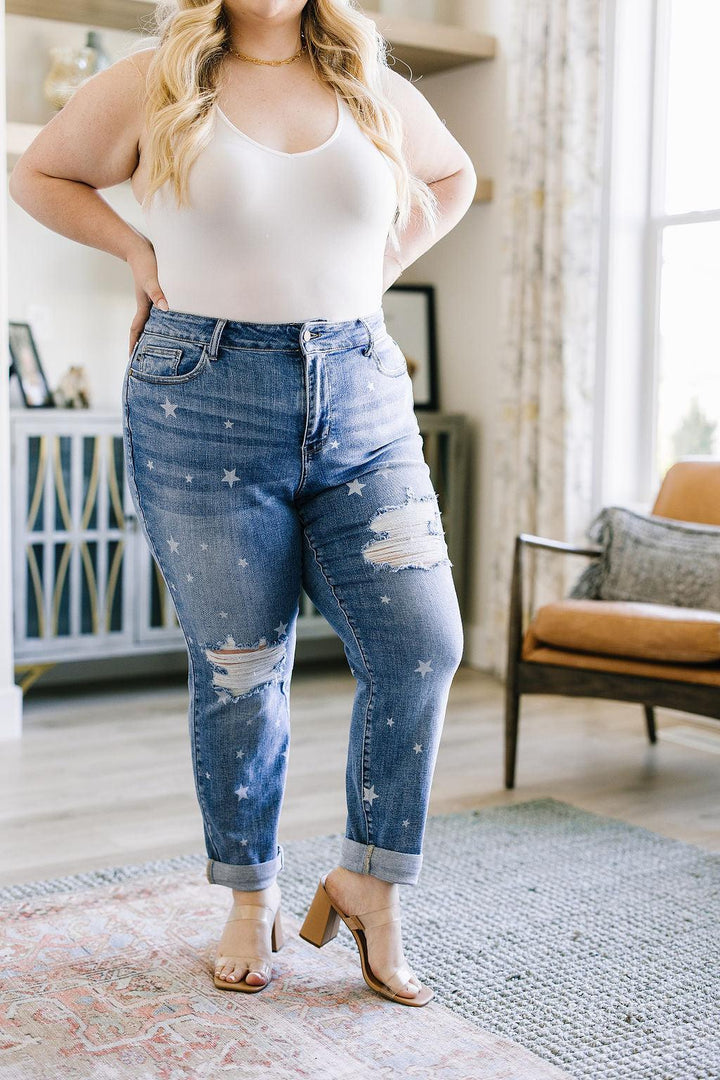 Juliet Star Crossed Boyfriend Jeans - TheDesignChambersBoutique