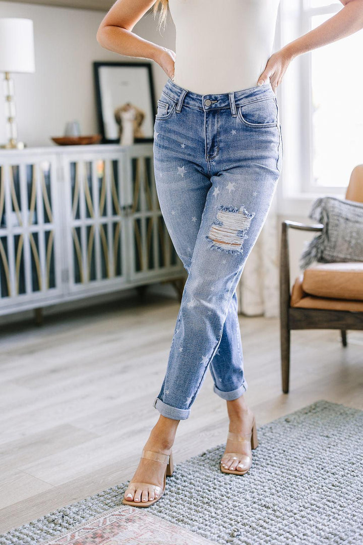 Juliet Star Crossed Boyfriend Jeans - TheDesignChambersBoutique