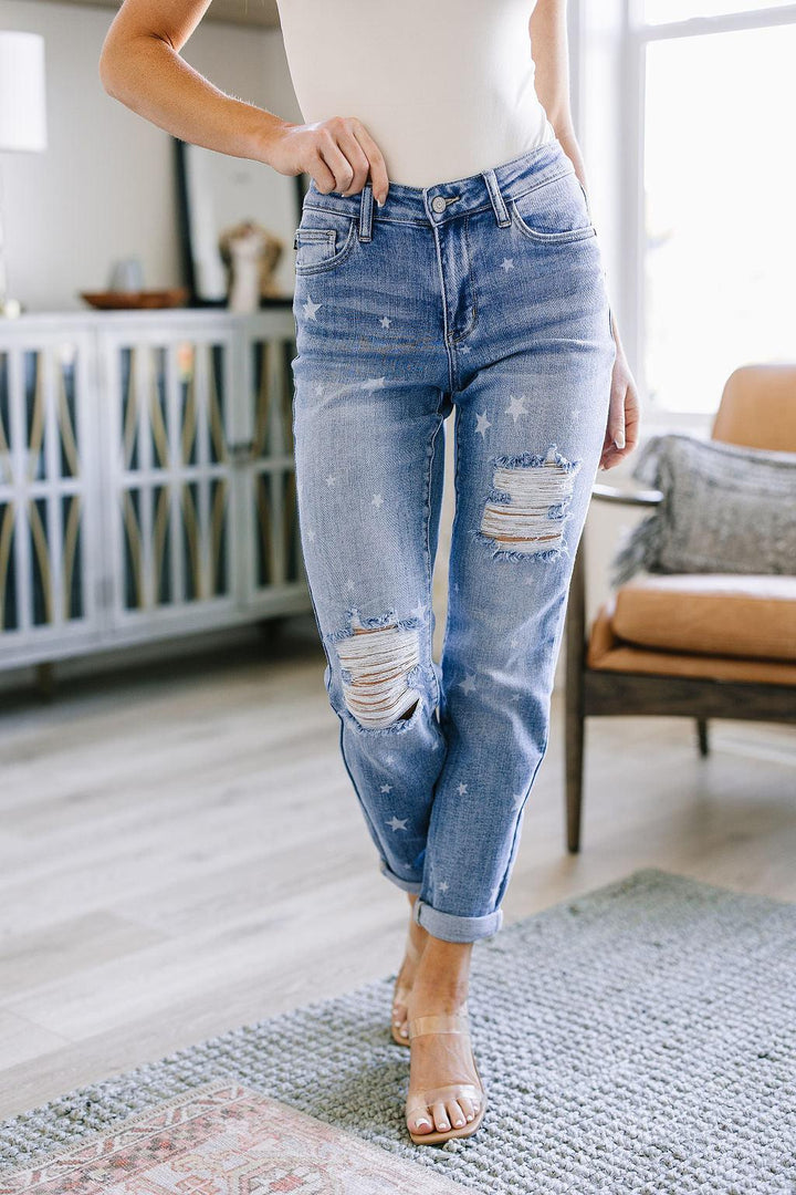 Juliet Star Crossed Boyfriend Jeans - TheDesignChambersBoutique