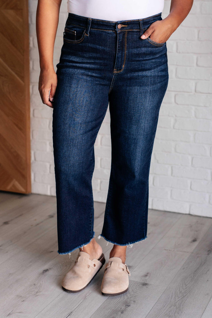 Madeline High Rise Cropped Wide Leg Jeans - TheDesignChambersBoutique