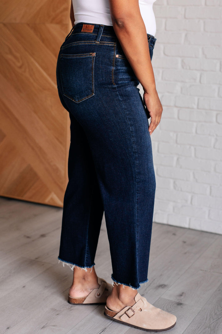 Madeline High Rise Cropped Wide Leg Jeans - TheDesignChambersBoutique