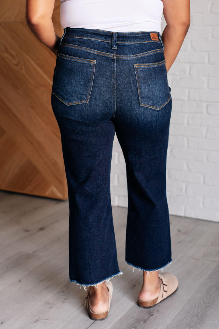 Madeline High Rise Cropped Wide Leg Jeans - TheDesignChambersBoutique