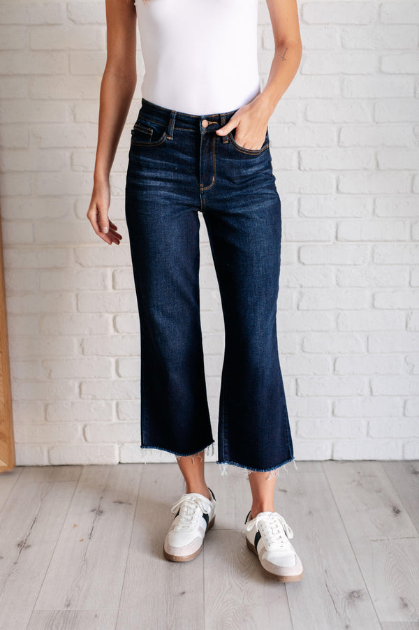 Madeline High Rise Cropped Wide Leg Jeans - TheDesignChambersBoutique