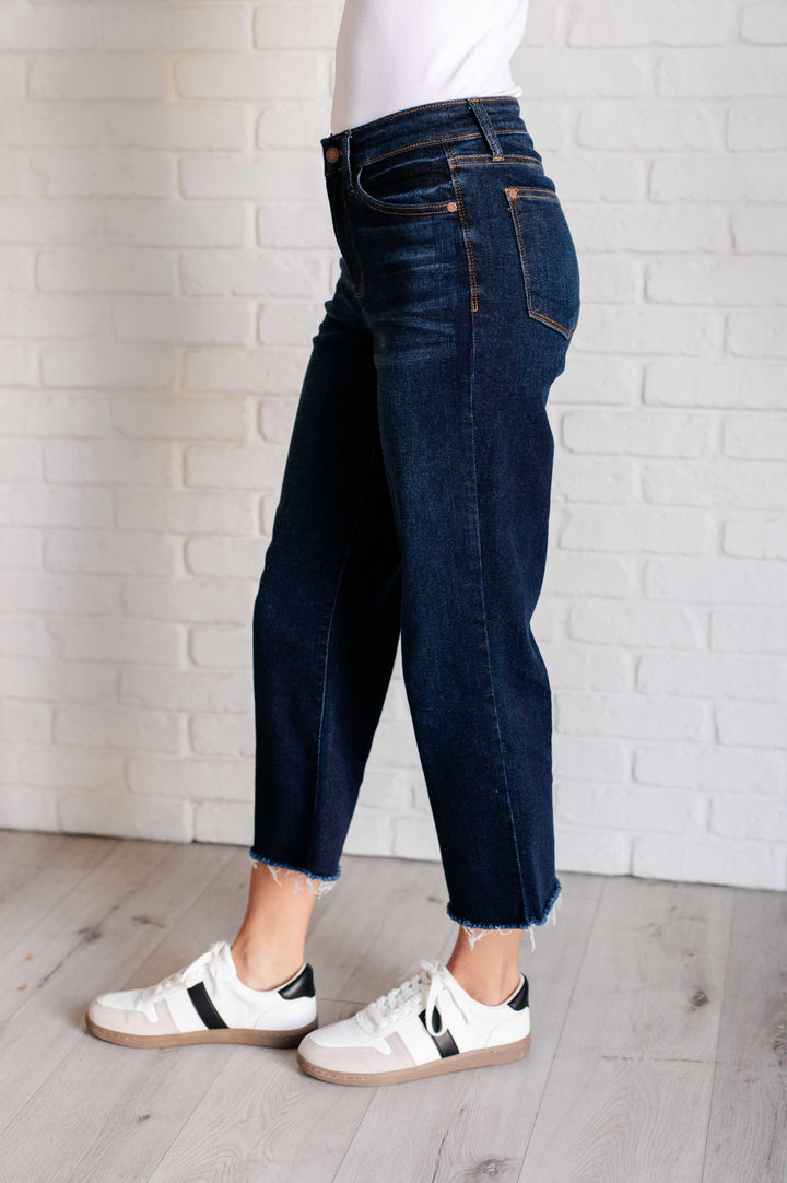 Madeline High Rise Cropped Wide Leg Jeans - TheDesignChambersBoutique