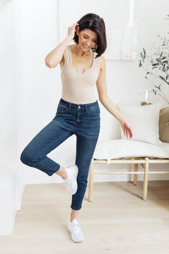 Mid-Rise Relaxed Fit Mineral Wash Jeans - TheDesignChambersBoutique