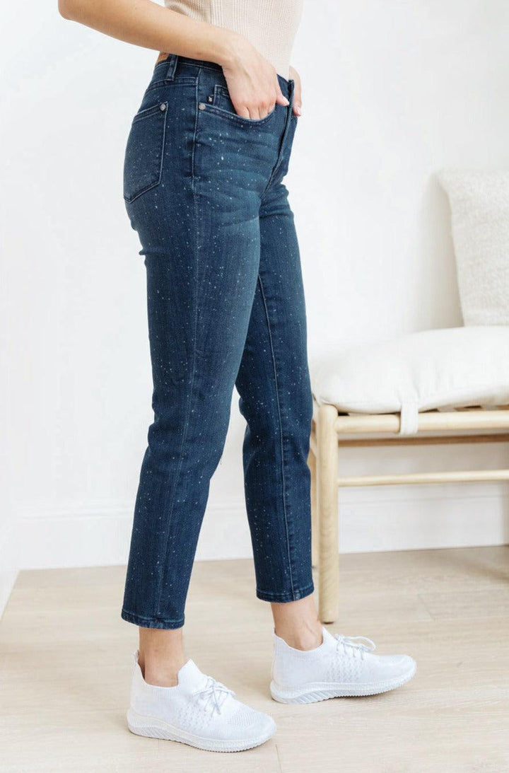 Mid-Rise Relaxed Fit Mineral Wash Jeans - TheDesignChambersBoutique