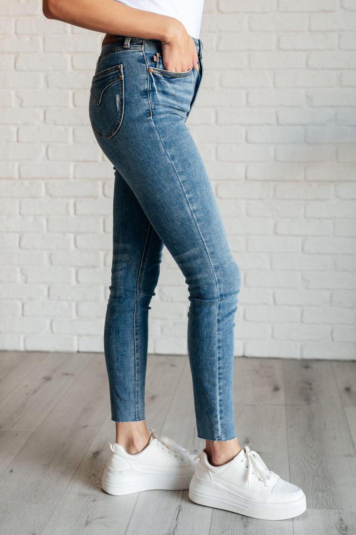 Nicole Tummy Control Skinny Jeans in Vintage Wash - TheDesignChambersBoutique