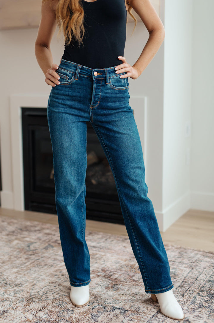 Pippa High Rise Button Fly Dad Jeans - TheDesignChambersBoutique