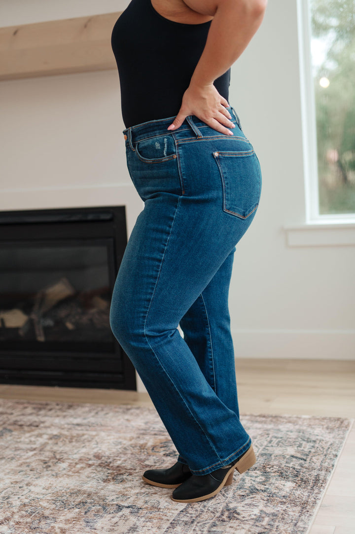 Pippa High Rise Button Fly Dad Jeans - TheDesignChambersBoutique