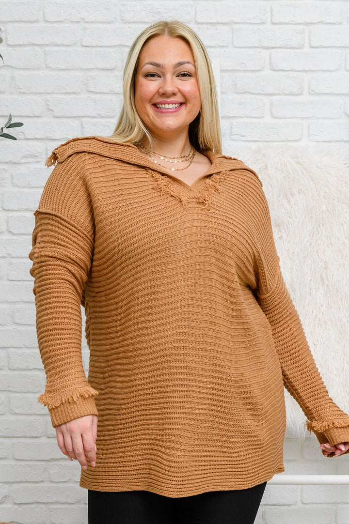 Travel Far & Wide Sweater in Taupe - TheDesignChambersBoutique