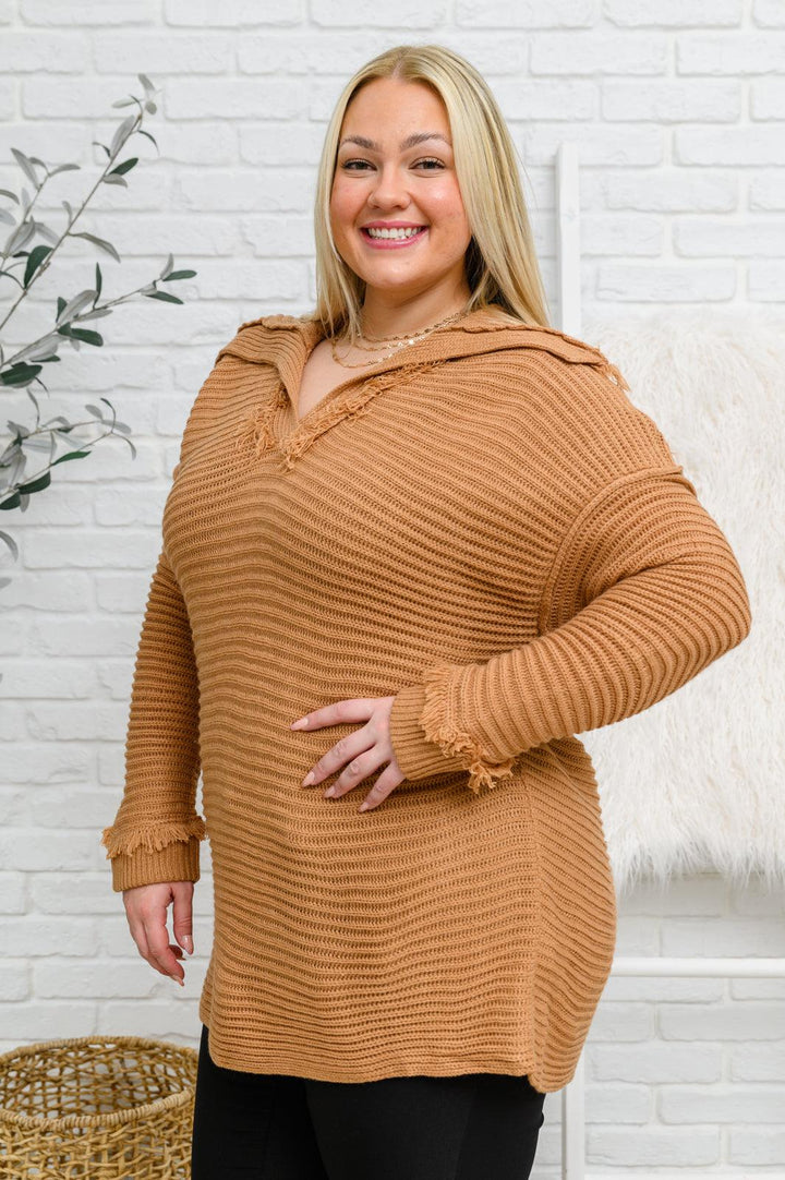 Travel Far & Wide Sweater in Taupe - TheDesignChambersBoutique