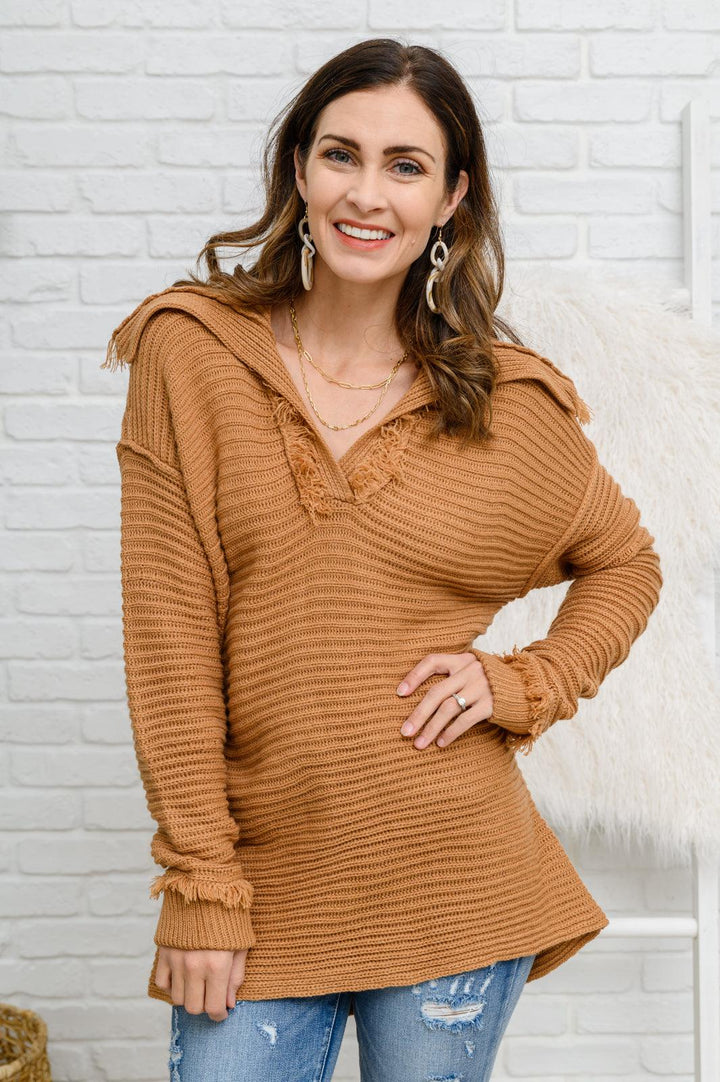 Travel Far & Wide Sweater in Taupe - TheDesignChambersBoutique