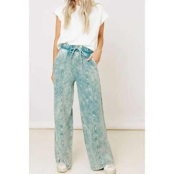 Plus Size Maxx Comfort Acid Wash Lounge Pants - TheDesignChambersBoutique