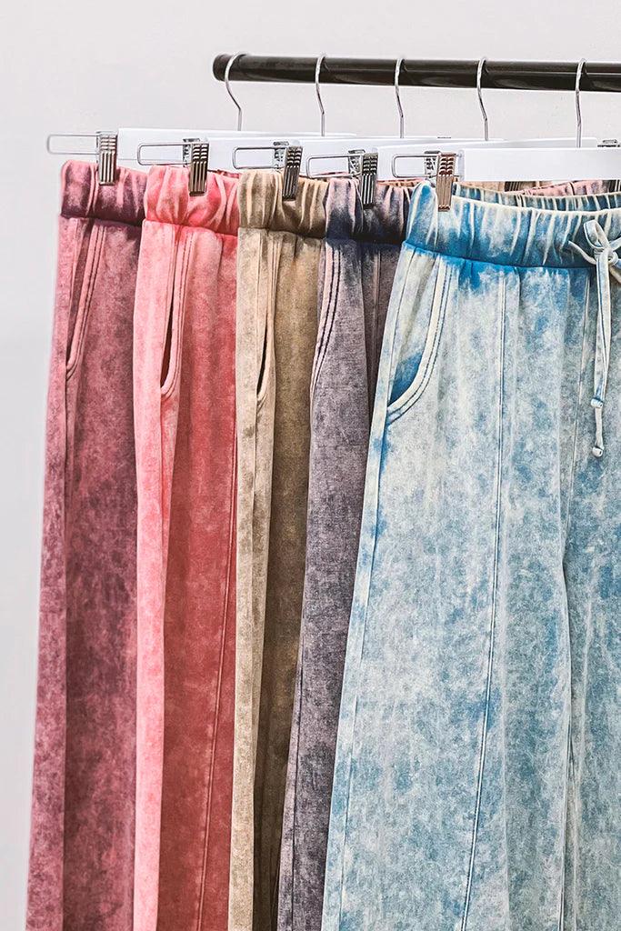 Plus Size Maxx Comfort Acid Wash Lounge Pants - TheDesignChambersBoutique