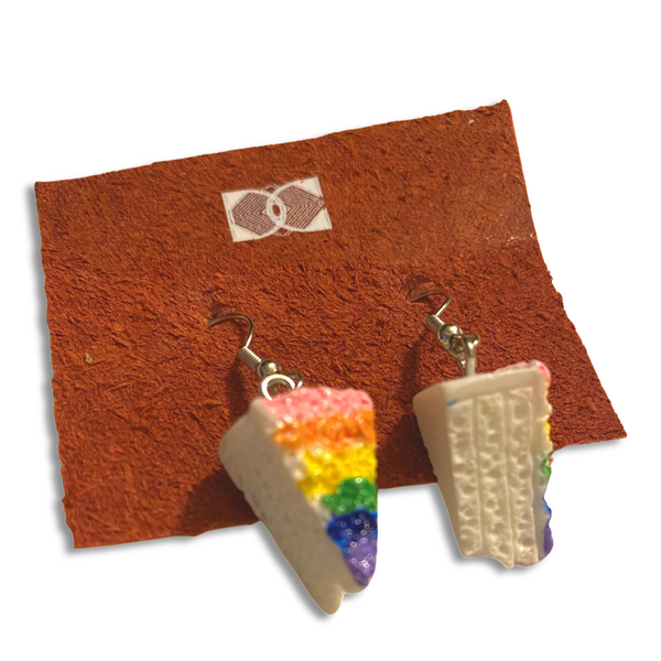 Piece of Cake Rainbow Slice Earrings - PRIDE FRIENDLY