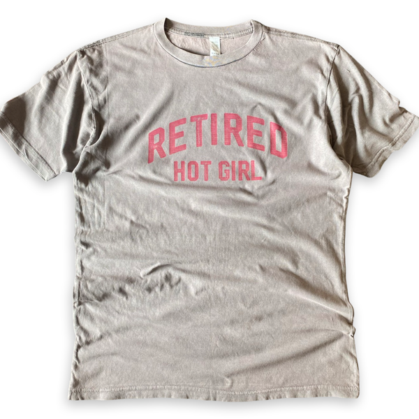 RETIRED HOT GIRL Vintage Varsity Tee