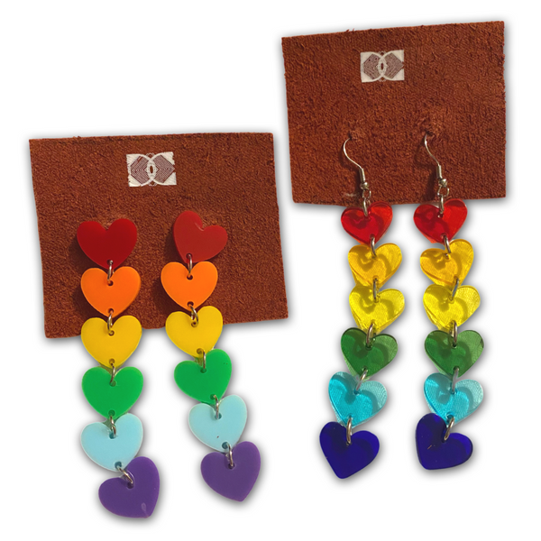 Over the Rainbow for You Heart Earrings