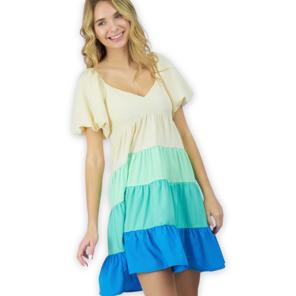 Perfect Skies Tiered Maiden Dress