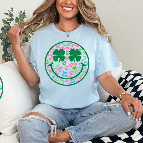 Shamrock Smiley Graphic Tee