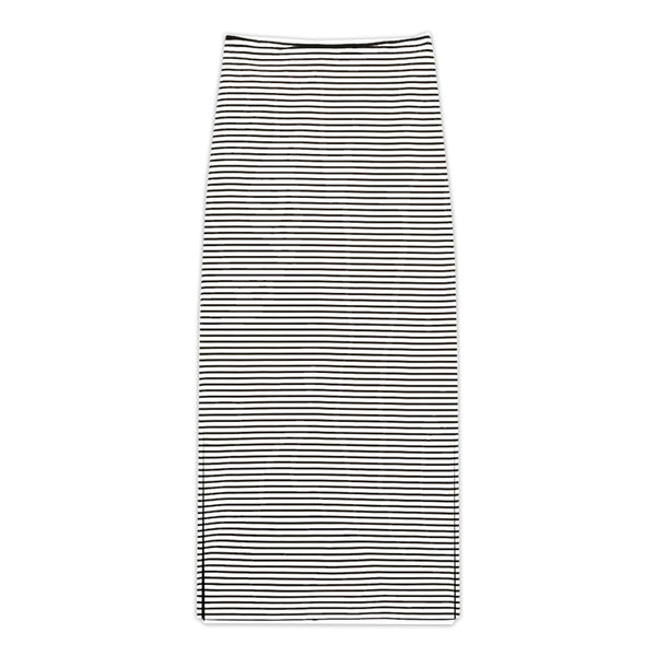 Midnight Moonlight Striped Ribbed Midi or Maxi Skirt