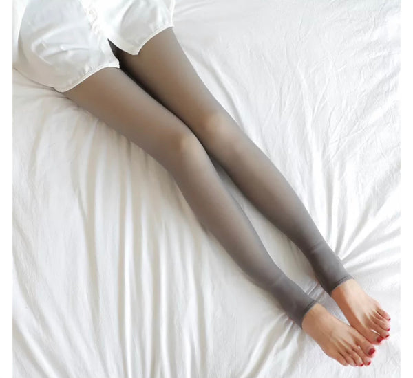Illusion "Tights" (Fleece Leggings!) - Grey or Black Stirrup
