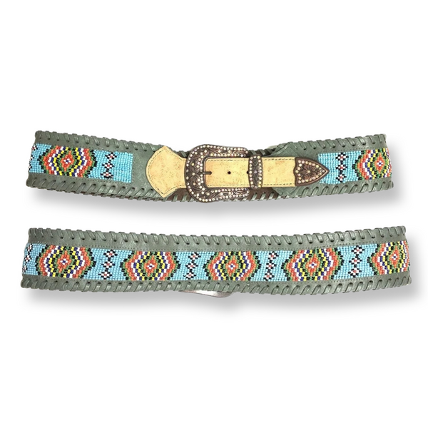 Native Beaded Bling Belt