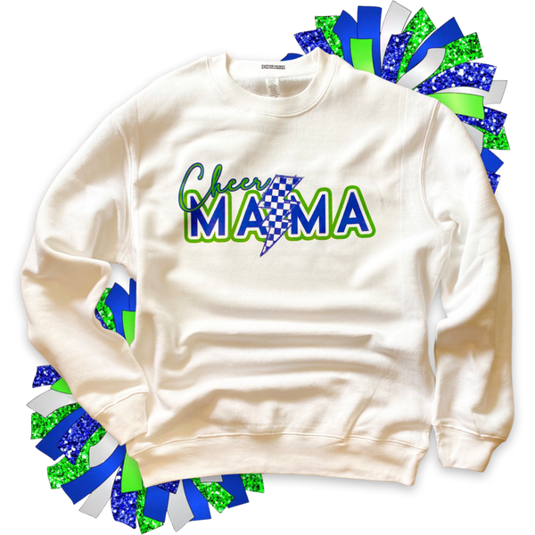 Cheer Mom Lightening Bolt Sweatshirt CUSTOMIZE YOUR COLORS!