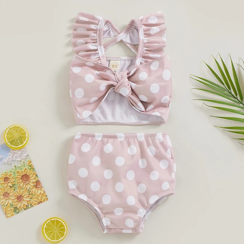 Girl’s Pretty Pink Polka Dot Bikini – TheDesignChambersBoutique