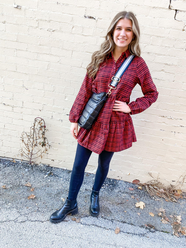 Plaid Flannel Babydoll Dress/Tunic - TheDesignChambersBoutique